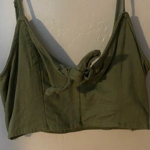 green cropped tank top
